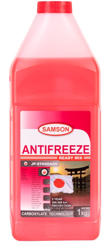 SAMSON Антифриз SAMSON JP-Standard RED, 1 кг (готовый/ready mix), красный